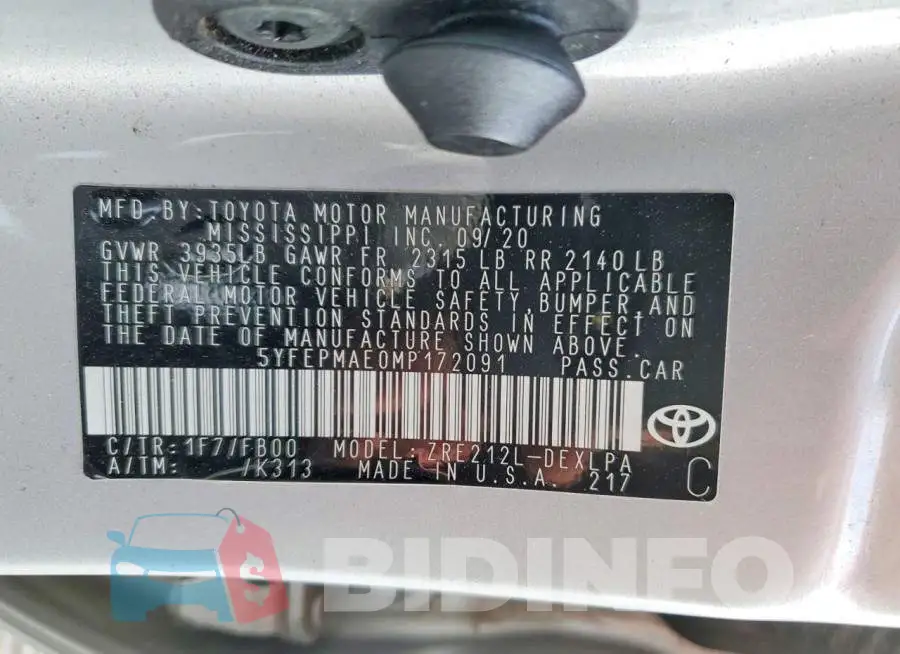 5YFEPMAE0MP172091 Photo# 13