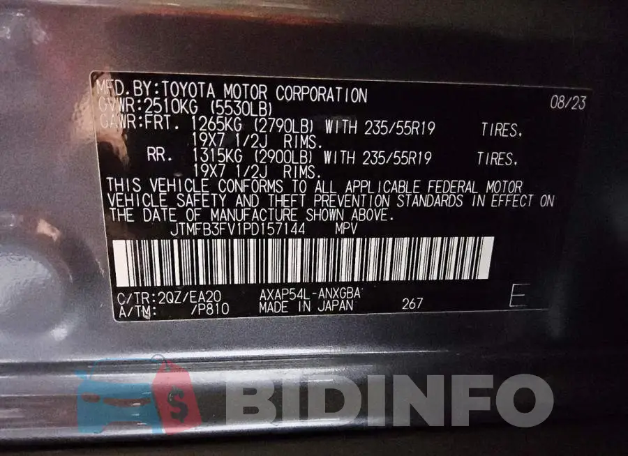 JTMFB3FV1PD157144 Photo# 14