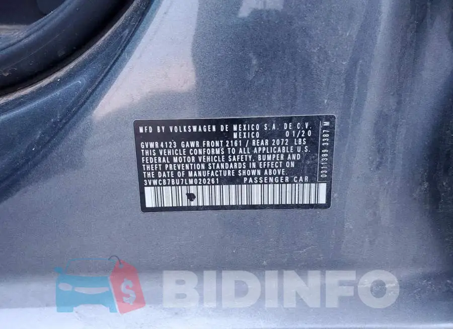 3VWCB7BU7LM020261 Photo# 12