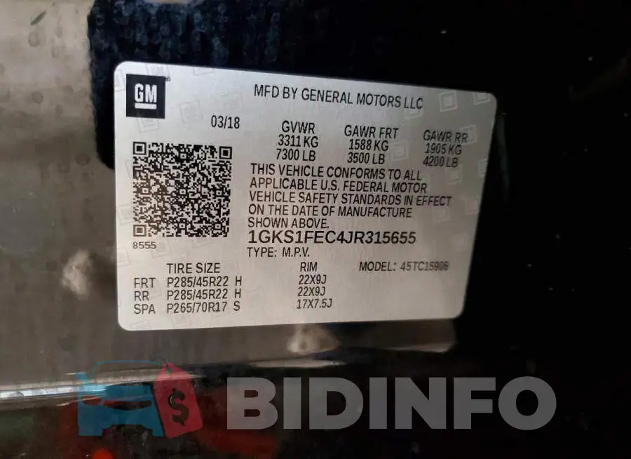 1GKS1FEC4JR315655 Photo# 12
