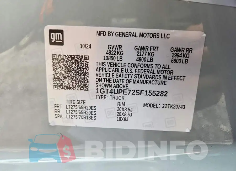1GT4UPE72SF155282 Photo# 12