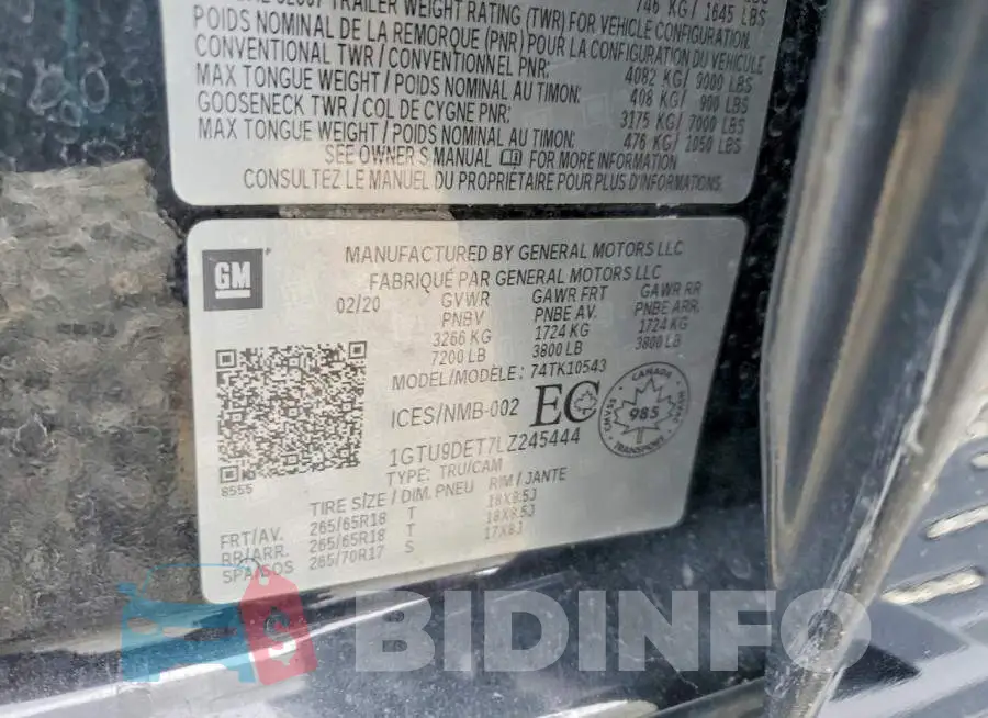 1GTU9DET7LZ245444 Photo# 12