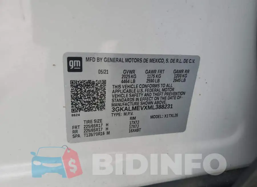 3GKALMEVXML388231 Photo# 14