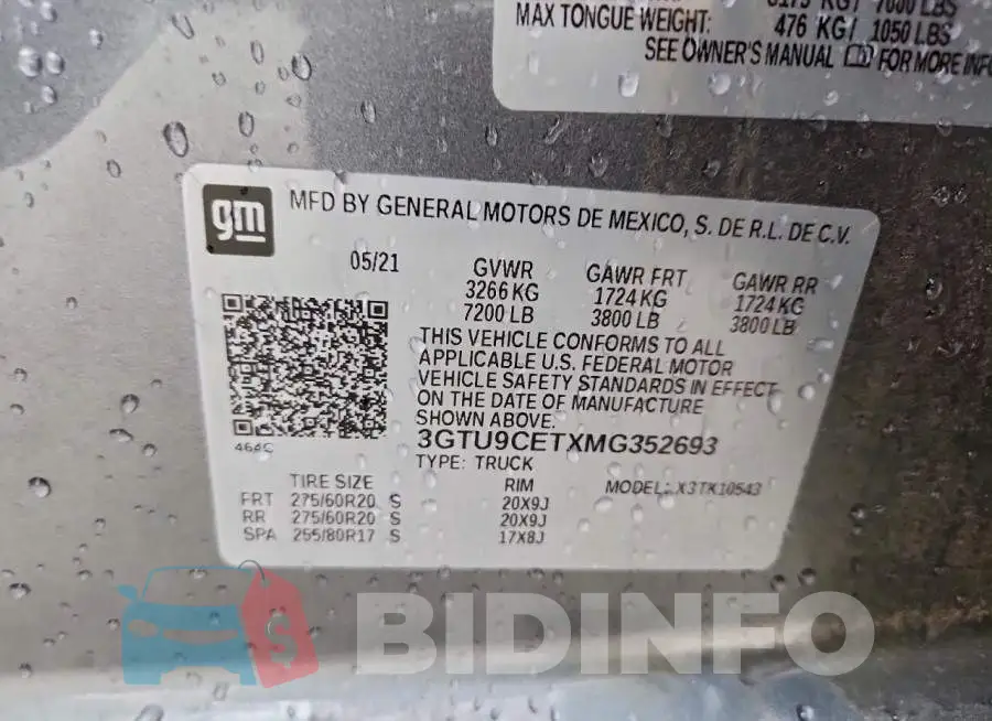 3GTU9CETXMG352693 Photo# 12