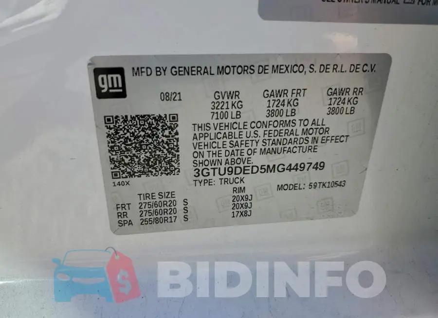 3GTU9DED5MG449749 Photo# 12