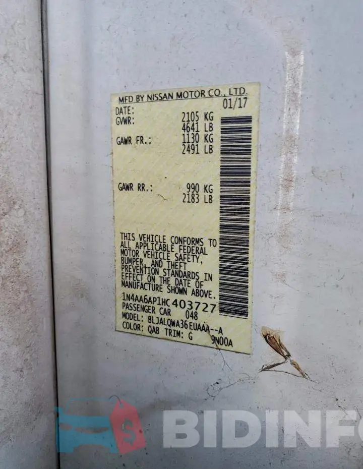 1N4AA6AP1HC403727 Photo# 12