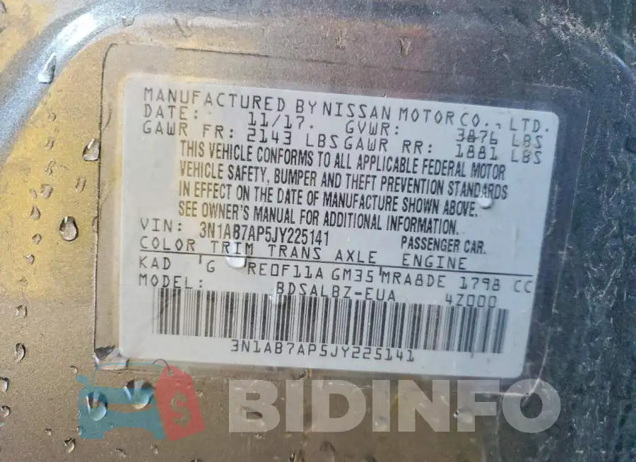 3N1AB7AP5JY225141 Photo# 13