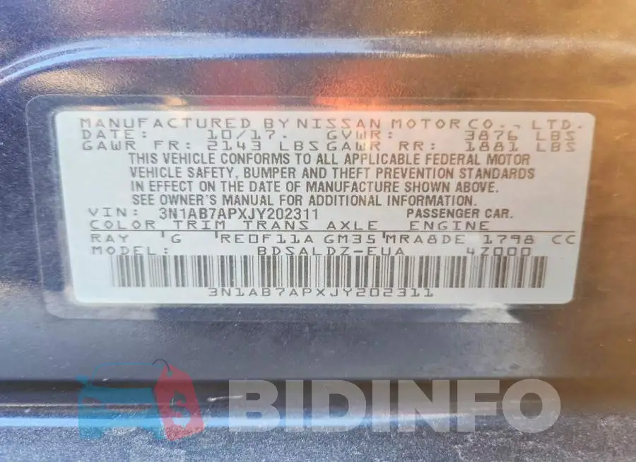 3N1AB7APXJY202311 Photo# 12