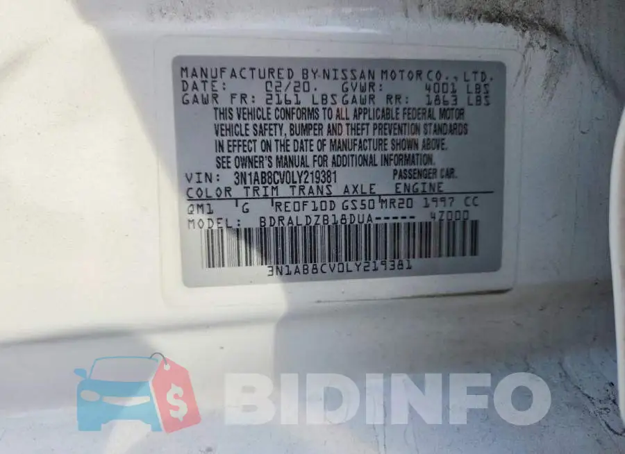3N1AB8CV0LY219381 Photo# 12
