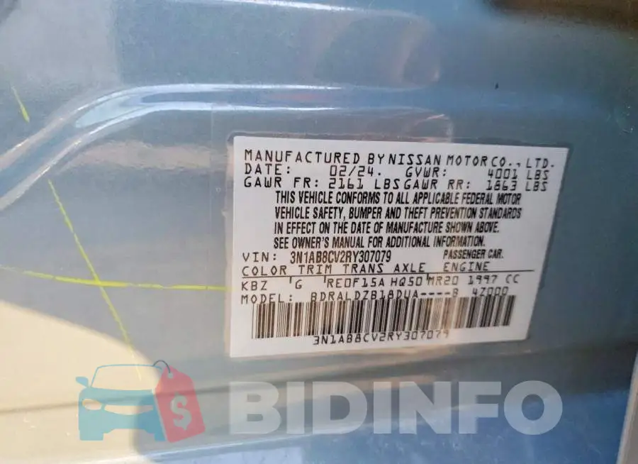 3N1AB8CV2RY307079 Photo# 12