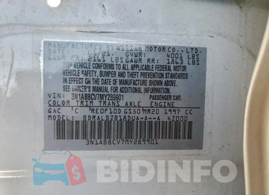 3N1AB8CV7MY289901 Photo# 12