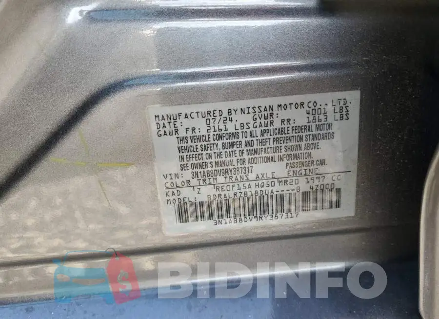 3N1AB8DV9RY387317 Photo# 12