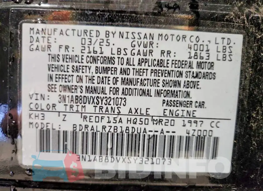 3N1AB8DVXSY321073 Photo# 12