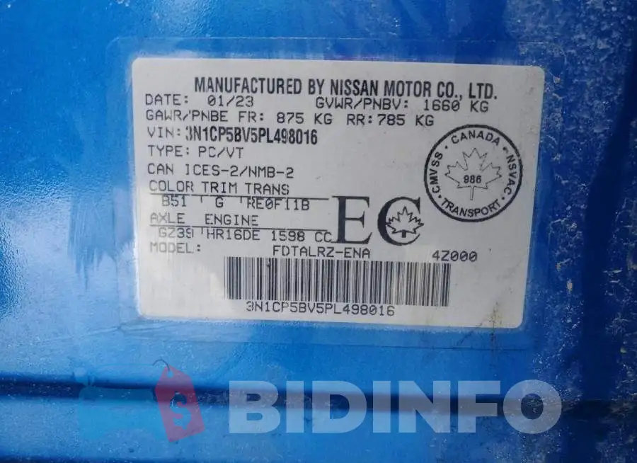 3N1CP5BV5PL498016 Photo# 12