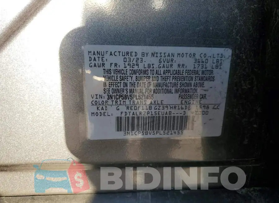3N1CP5BV5PL521455 Photo# 13