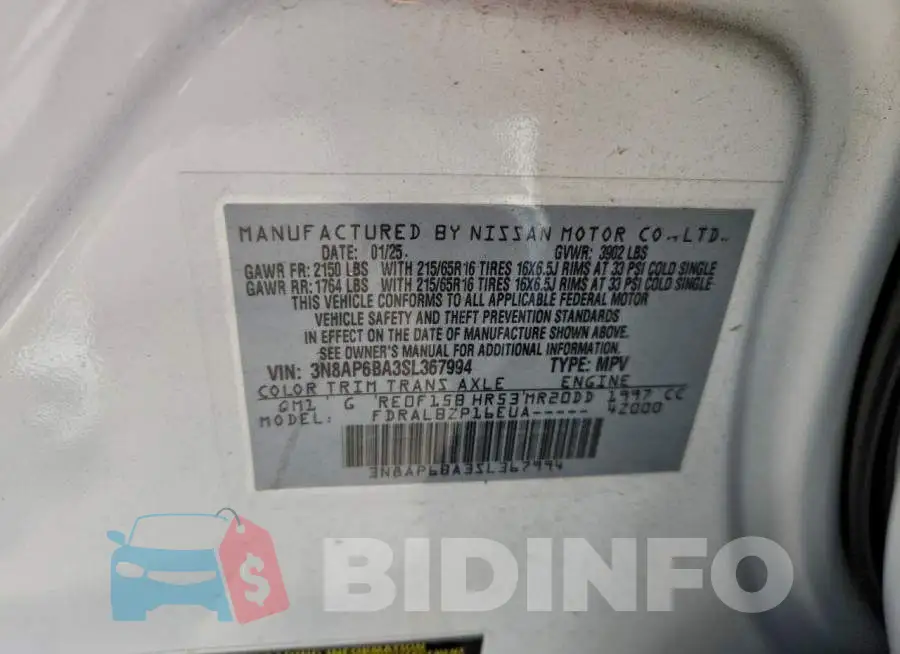 3N8AP6BA3SL367994 Photo# 13