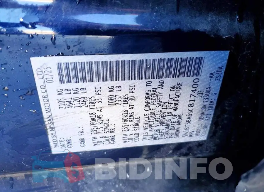5N1BT3BA6SC817400 Photo# 14
