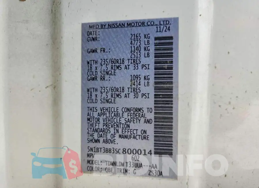 5N1BT3BB3SC800014 Photo# 14