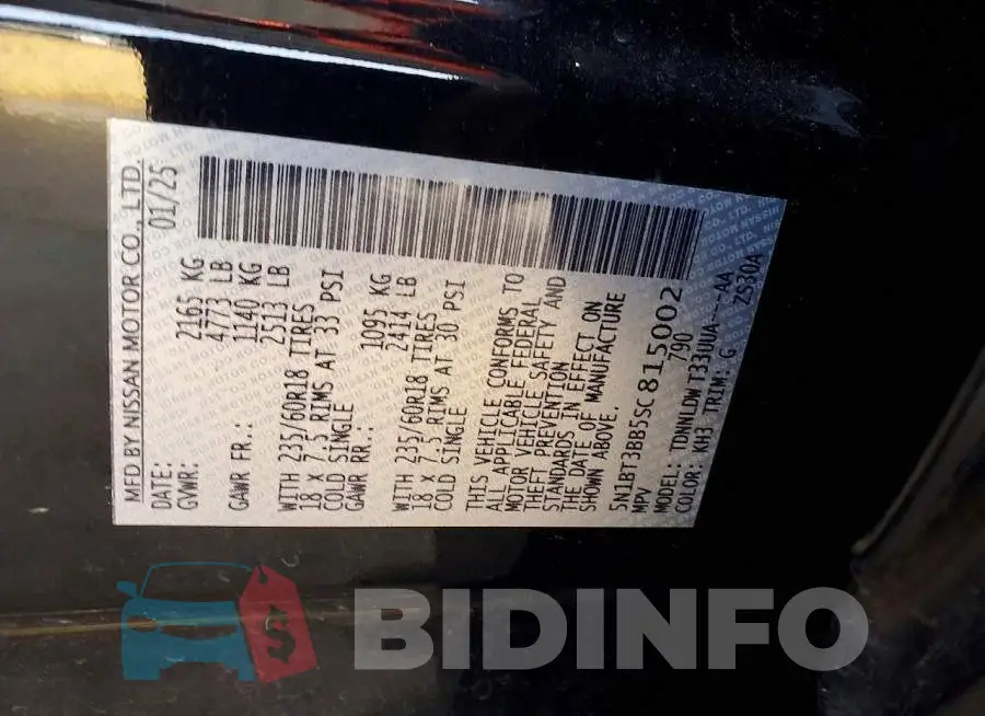 5N1BT3BB5SC815002 Photo# 14