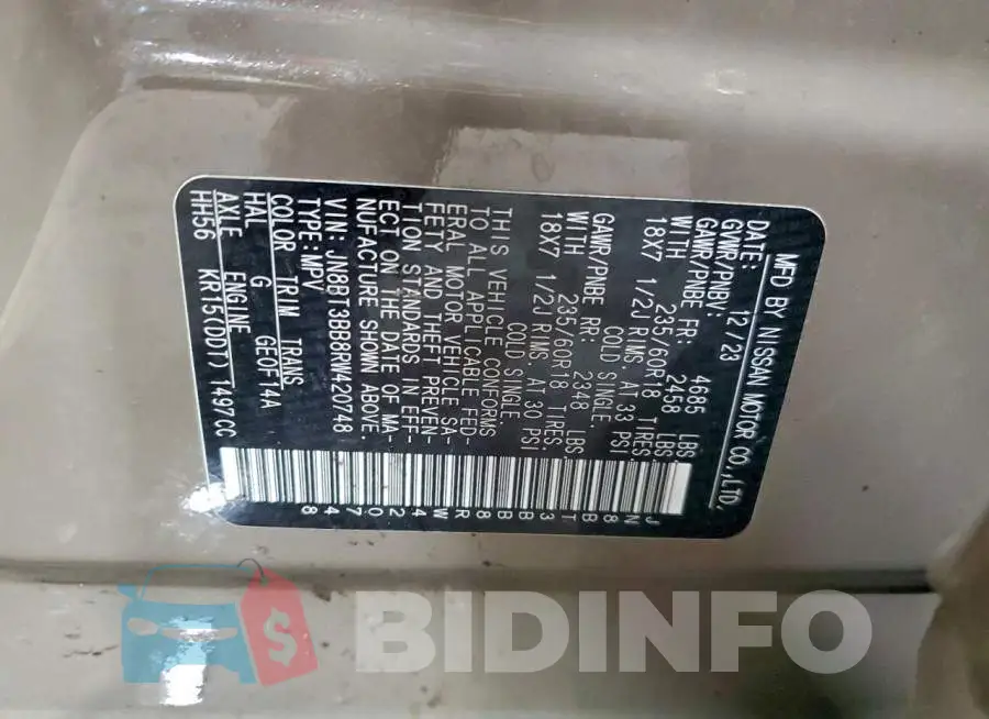 JN8BT3BB8RW420748 Photo# 14