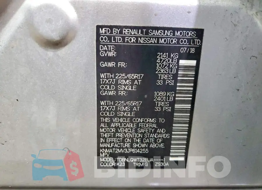 KNMAT2MV3JP614255 Photo# 14