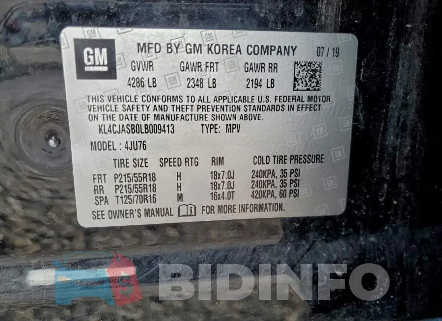 KL4CJASB0LB009413 Photo# 12