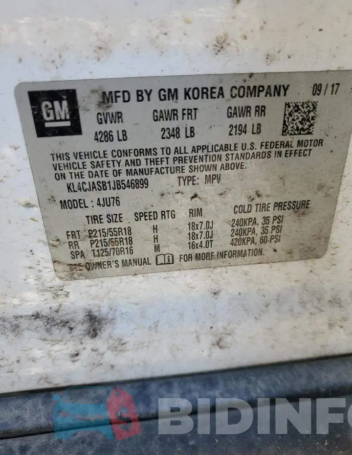 KL4CJASB1JB546899 Photo# 13