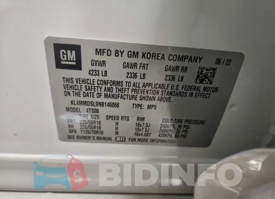 KL4MMDSL9NB146066 Photo# 14