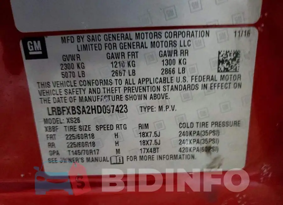LRBFXBSA2HD097423 Photo# 14