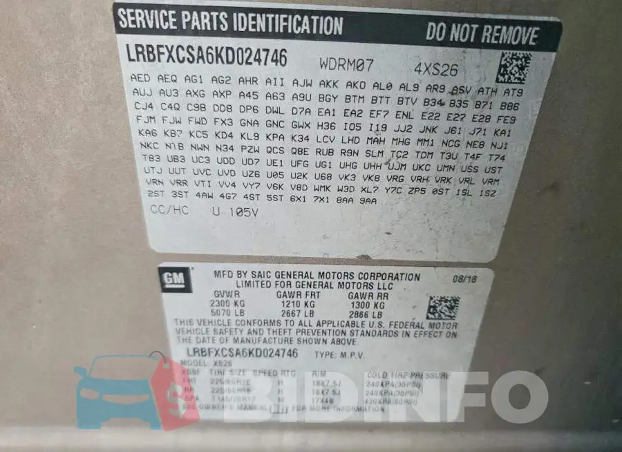 LRBFXCSA6KD024746 Photo# 13