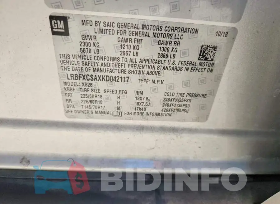 LRBFXCSAXKD042117 Photo# 11