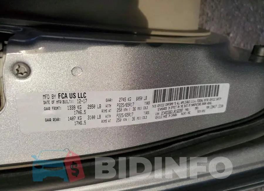 2C4RDGBG1JR162287 Photo# 14