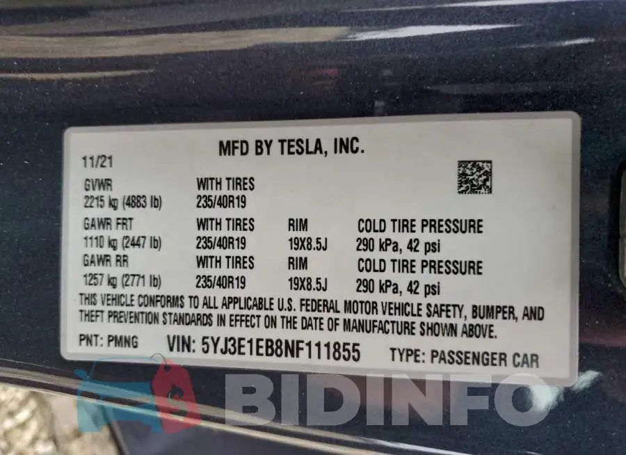 5YJ3E1EB8NF111855 Photo# 14