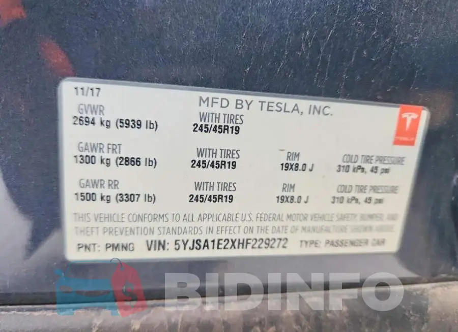 5YJSA1E2XHF229272 Photo# 13