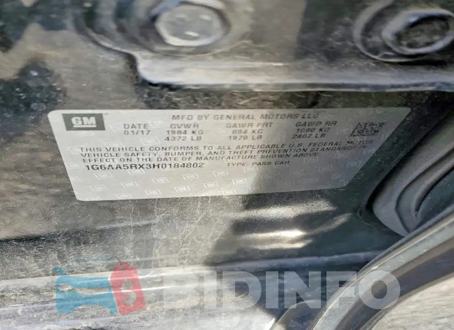 1G6AA5RX3H0184802 Photo# 12
