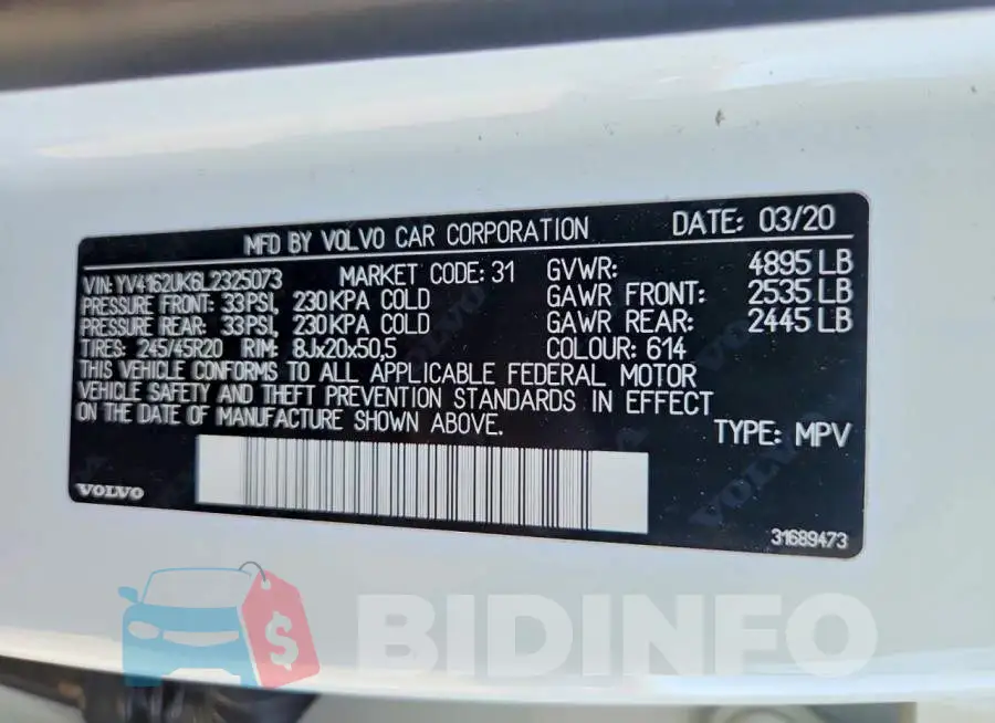 YV4162UK6L2325073 Photo# 13