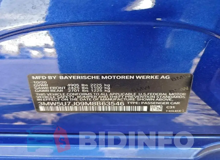 3MW5U7J09M8B63546 Photo# 13
