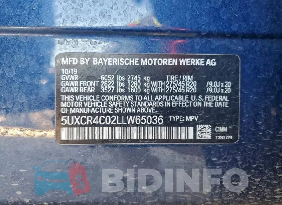 5UXCR4C02LLW65036 Photo# 12