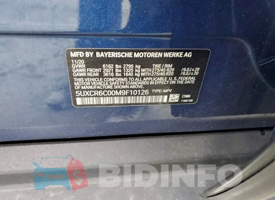 5UXCR6C00M9F10126 Photo# 13