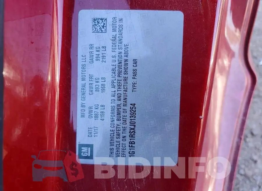 1G1FB1RSXJ0139254 Photo# 13