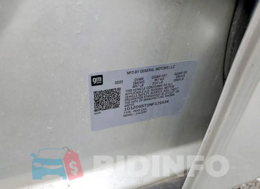 1G1ZD5ST1NF121634 Photo# 12