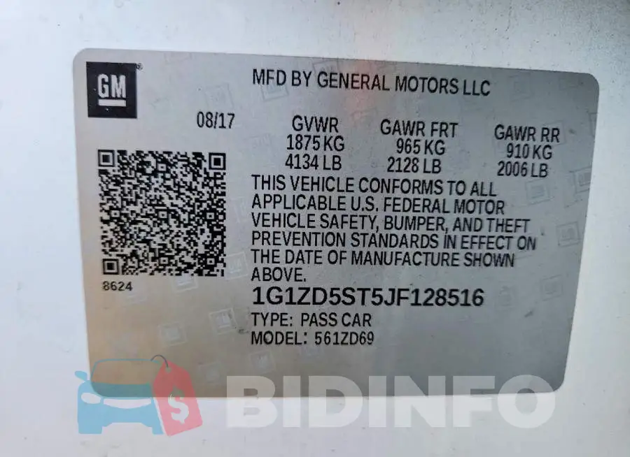 1G1ZD5ST5JF128516 Photo# 12
