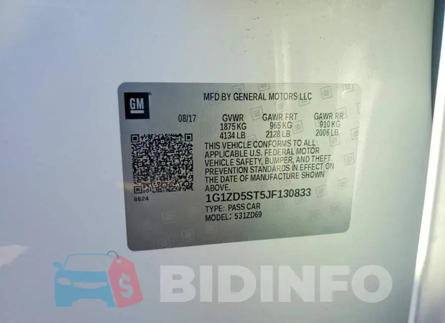 1G1ZD5ST5JF130833 Photo# 12
