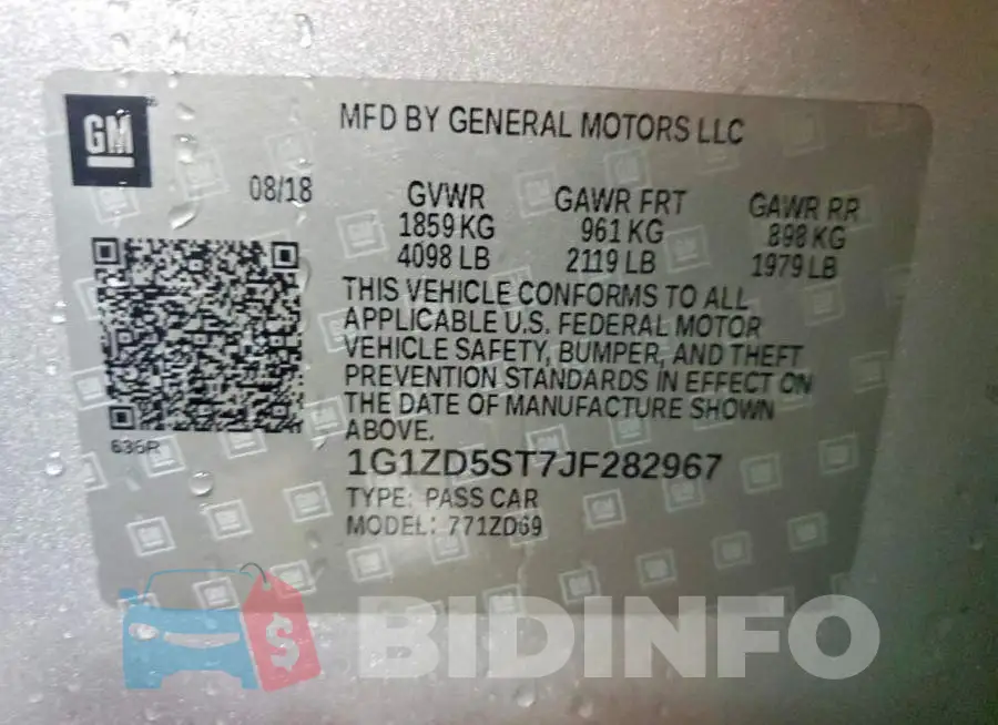 1G1ZD5ST7JF282967 Photo# 12