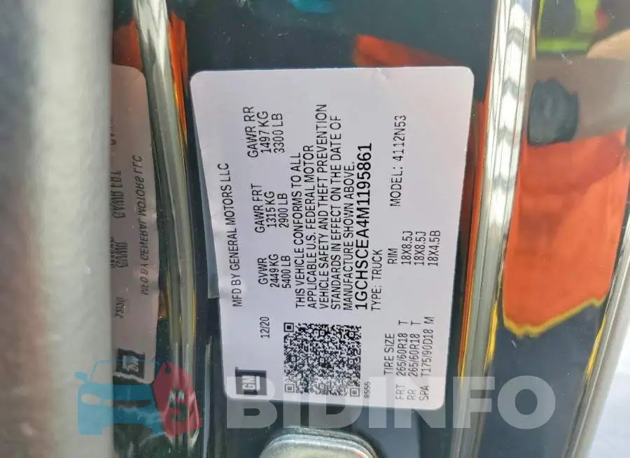 1GCHSCEA4M1195861 Photo# 12