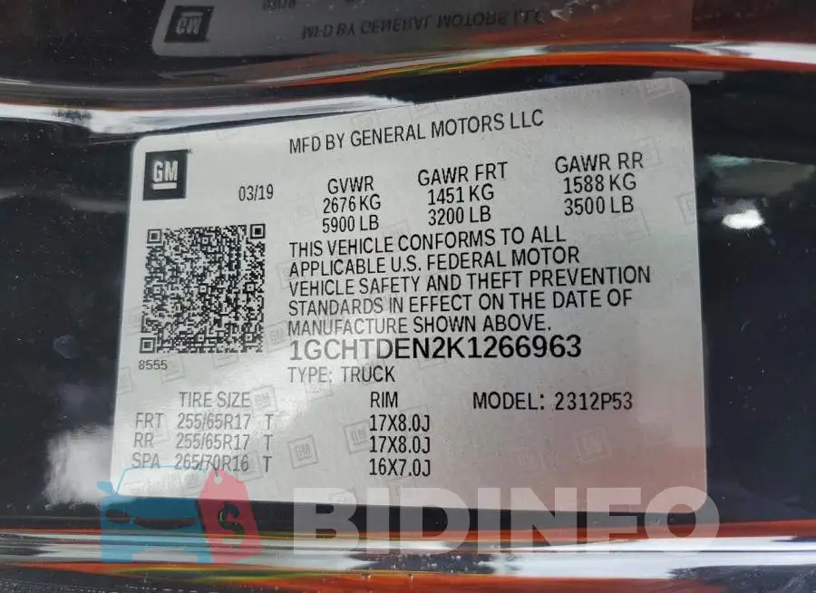 1GCHTDEN2K1266963 Photo# 13