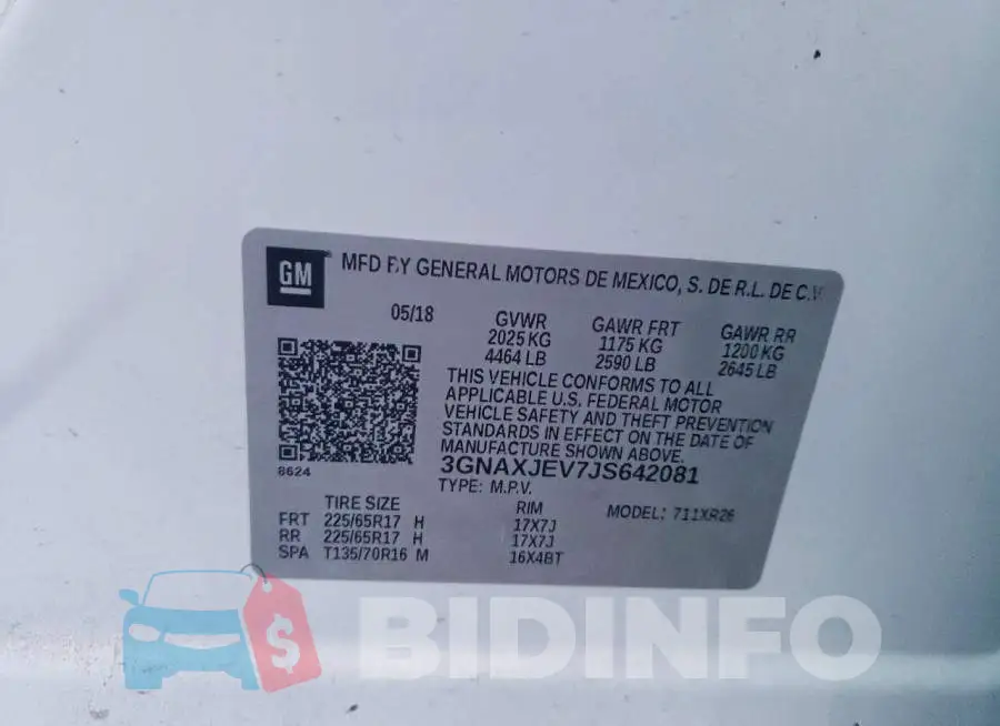 3GNAXJEV7JS642081 Photo# 13