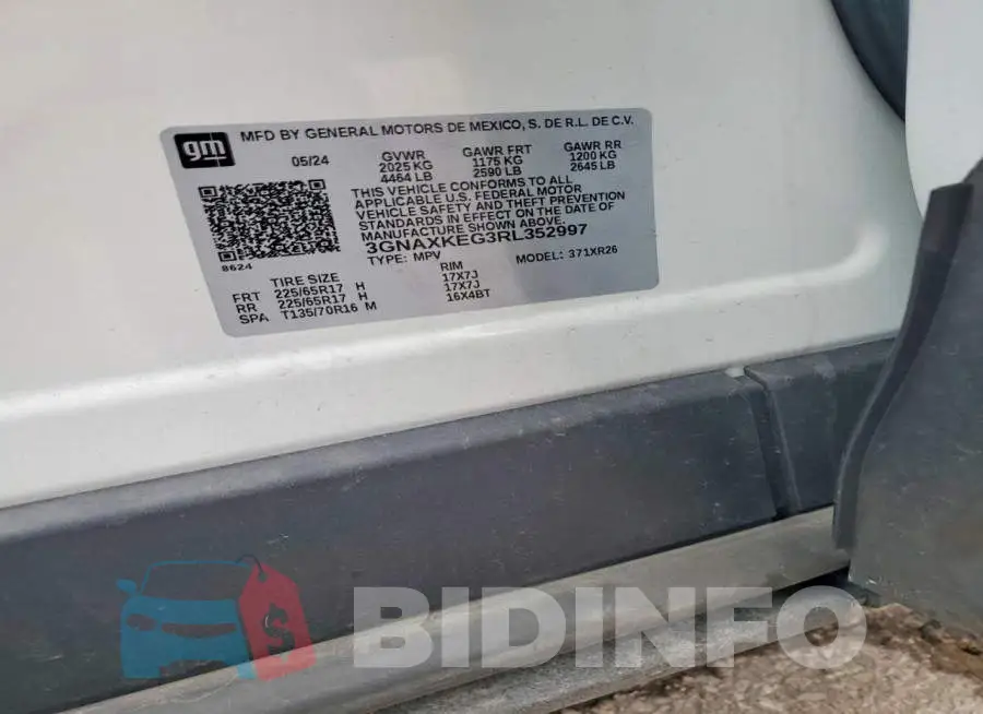 3GNAXKEG3RL352997 Photo# 13