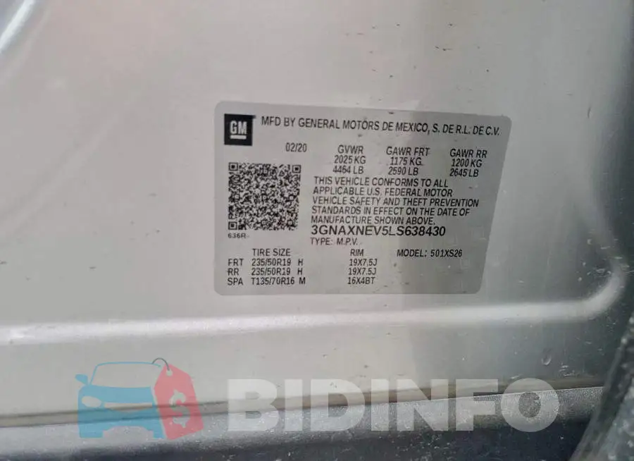 3GNAXNEV5LS638430 Photo# 14
