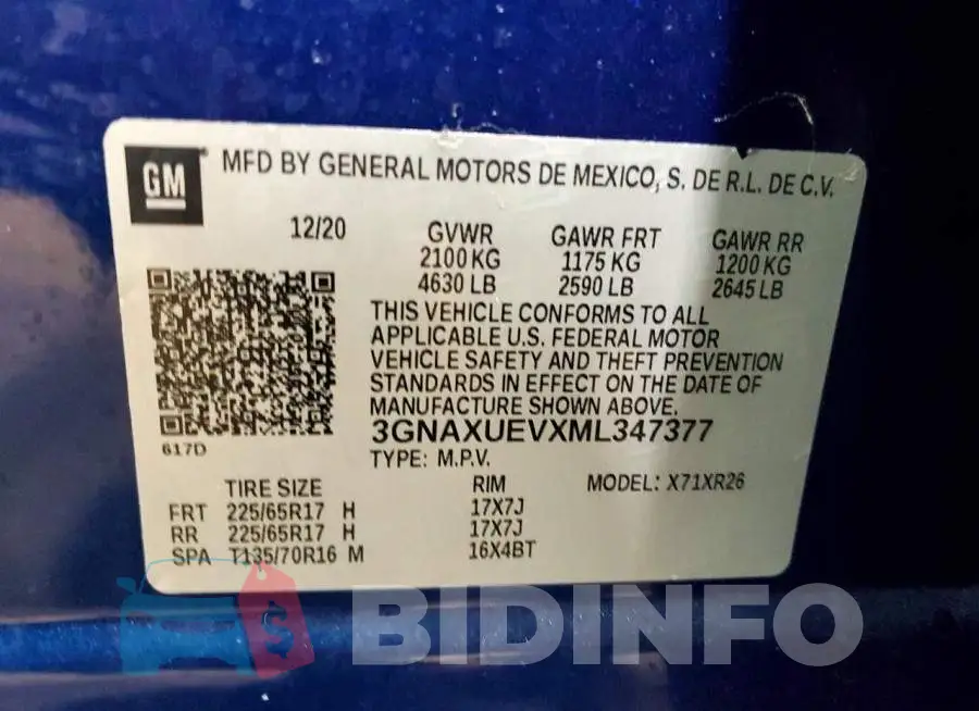 3GNAXUEVXML347377 Photo# 13